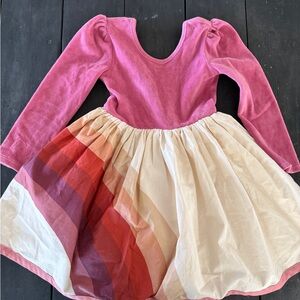 Pleiades pink rainbow dress in size 7